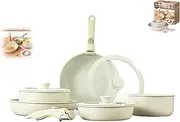 Gourmetific Cookware Set, Gourmetific Cookware Set Stackables with Removable Handle, Nonstick Induction Cookware, Housfhold Non Stick Pot Ser, for Induction Dishwasher Oven (5PCS)