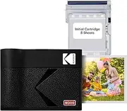 [KODAK] Mini 3 ERA 4PASS Mobile Photo Printer (7.6 x 7.6 cm) (Black, Photo Printer + 8 Sheets)