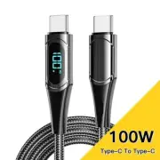 PD 100W Type C to Type C LED Display for MacBook Samsung Fast Charging Cable