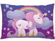 Throw Pillow Cover Unicorn with Happy Birthday Make A 20x30 Inch Multi-a229