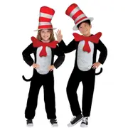 Dr Seuss The Cat in the Hat Jumpsuit Set Costume Size 3-4 Years