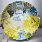 Set Of 4 Bowls Melamine Floral Blue Hydrangea New Shabby Chic New NWT 7.5"