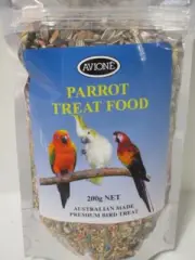 2 x 200g Parrot treat food seed fruit nut treat AVIONE AUSTRALIAN MADE
