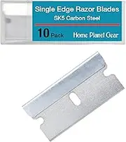 Single Edge Razor Blade 10 Pack - Straight Edge Razor - Ten Sharp Flat Blades in Convenient Storage Box - Oven Scraper Razors Refills - Heavy Duty Single Sided