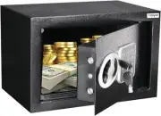 Electronic Safe Box for Money with Digital Keypad & Keys, Money Safe Lock Box...