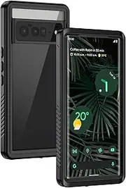 [Lanhiem] for Pixel 6 Pro Case, Waterproof Pixel 6 Pro Cases with Screen Protector Dustproof Shockproof Cover, Full Body Rugged Protective Phone Case for Google 6Pro 5G, Black