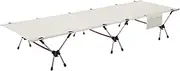 Aluminum Alloy Folding March Bed Outdoor Camping Portable Single Folding Bed Napping Portable(Grey)
