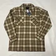 Pendleton Plaid Flannel Board Shirt M Shadow Umbre 1964 Archive vintage Wool Tan