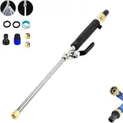 Hydro Blast Power Nozzle for Water Hose,Hydro Jet Water Wand Pressure Sprayer (Black)