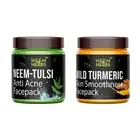 HEEM & HERBS Neem-Tulsi Wild Turmeric Face Pack for Skin De-tan 100 grams