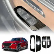 Power Window Control Switch Panel Trim for Mazda CX-80 CX80 2024-2025 Stainless Steel Style Decor Cover Protector