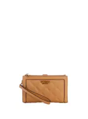 GUESS Women's Beige Abey Zip Organiser Wallet