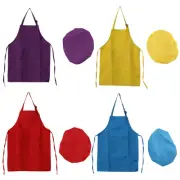 8-Piece Children's Apron and Chef Hat Set, Adjustable, with 2- Kitchen9969