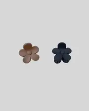 Women's Anti Slip Matte Floral Hair Grab Black/Brown