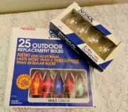Vintage Norma Christmas Clear & Red Bulbs D15 C-9 1/2 Lot 28 New Old Stock #8