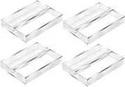 iplusmile 4 Pcs Transparent Card Slot Base Small Mini Wedding Sign Holders Stands Greeting Clear Postcard Stand Plaque Reception for Card Holder Banquet Number Wedding Table Signs Acrylic