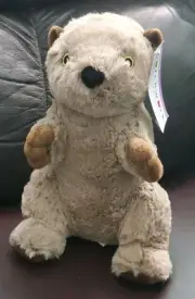 Patchwork 11" Shadow the Groundhog Dog Toy w/Squeaker Brown, 02673 New