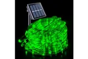Clearance Solar Powered 20m LED Rope Light With 8 Function Controller Christmas Outdoor Lighting