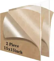 Lesnlok 2 Pieces 15 X 15 Acrylic Sheet 1/8 Thick 3Mm Plexiglass Sheet,For Sign,C