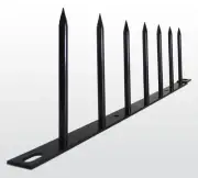 Shinobi Gaeshi H130 Steel Security Fence No Claw Black Anti-Climb Japan