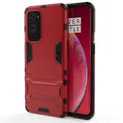 2PCS Rugged Armor Stand Case for OnePlus 9R Hybrid Shockproof Kickstand Phone Hard Back Cover For OnePlus 9R Capa Coque Funda - Red OnePlus 9R