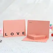 AUSWAY 3D Pop Up Card Romantic I LOVE YOU Heart, Best Greeting Card for Valentines Day, Thinking of You, Thank You, Wedding, Engagement for Man Woman Wife Husband Girlfriend Boyfriend All Occasion(WZLOVE5)