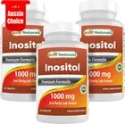 Inositol 1000mg 360 Tablets Total Pack of 3 Supports Cellular Function