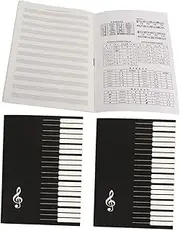Vaguelly Guitar and Piano Staff Notebook Music Composition Notebook Portable Music Score Book for Beginners
