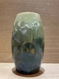 在飛比找Yahoo!奇摩拍賣優惠-結晶釉花瓶 藍色色結晶釉花瓶 結晶釉寬口花瓶 花瓶擺件 插花