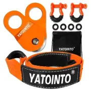 Off Road Recovery Kit 10 Ton Heavy Duty Snatch Block Pulley, Tree Saver Strap...