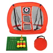 Portable Golf Practice Net with Mat & Tee Holder - Pop Up Chipping Net & Targ...