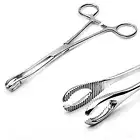 6.0" Sponge Clamps Slotted lock Piercing Forceps