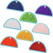 Perfeclan 8X Sensory Mini Mats, Play Tactile Sensory Rug, Assorted Textured Sensory Floor Tiles, Textured Floor Mats for Activity
