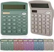 [Copkim] 12 Digits Desktop Calculators Basic Calculator Standard Dual Power Battery Solar Calculator Large LCD Display Scientific Calculators for Students School Office Desktop Accounting Tool(10 Pcs)