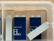 LEGO Parts - Light Bluish Gray Brick 1 x 2 x 3 Schematic - No 22886 - QTY 5