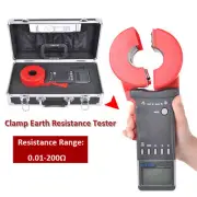 Clamp Earth Resistance Tester Ground Insulation Resistance Meter 0.01 to 200Ohm