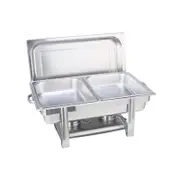 SOGA Double Tray Stainless Steel Chafing Catering Dish Food Warmer