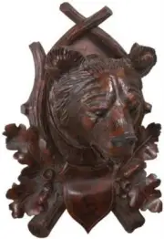 Plaque MOUNTAIN Lodge Aspen Bear Head Oxblood Red Resin Hand-Painted Hand-Cast