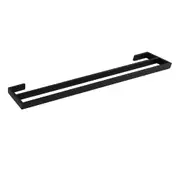 AGUZZO Montangna Stainless Steel Double Towel Rail (750mm) - Matte Black