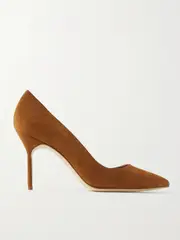 Manolo Blahnik - Bb 90 Suede Pumps - Brown - IT35