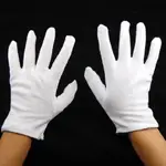 12PCS COTTON WHITE CEREMONY GLOVES THIN ELASTIC FINGER JEWEL