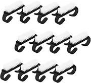Healvian 12pcs Nail Brush Scrub Cleaning Brushes Nails Tools Simple Nail Gel Nail Polish Nail Clean up Brush Fingernails Nail Art Brushes Facial Cleaner Durable Manicure Plastic Abs Black