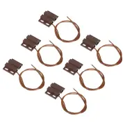 Magnetic Reed Switch, 6 Pack NC Wired Magnetic Contact Switch, Brown