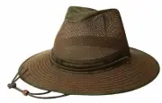 Henschel Earth Aussie Packable Breezer Gold 5310-59 Cotton w Mesh Crown Sz M
