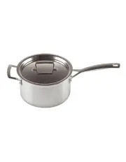 [Le Creuset] Classic 3-Ply Stainless Steel Saucepan 20cm w Helper Handle