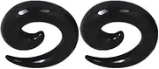 [Decentraland] 1 Pair 1.6 mm(14 G) White Acrylic Spiral Snail Taper Plugs Tunnel Ear Stretcher Expander Kit Gauges Gage Stretching Kit Swirl Ears Tunnels Earrings Plugs Set Body Piercing Jewelry Women Men