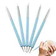 Silicone Nail Tools,Double Tipped Silicone Clay Sculpting Tools Nail Pen - Pottery Polish & Decoration Products, Point Drill Pen For Young, Old, Professionals