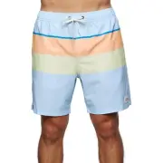 O'Neill Mens Smash Up Volley Swim Shorts SP2106024D-PBL Blue Orange Size Small