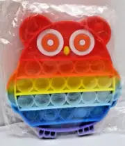 Multi-Color Owl Sensory Fidget Stress Relif Popping Toy 4X5 New
