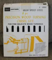 Vintage 8pc. Precision Wood Turning Chisel Set Sears Craftsman